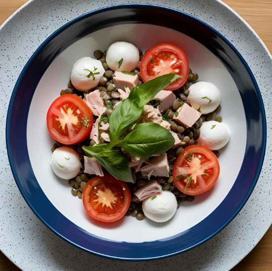 Salade de lentilles thon tomates mozzarella