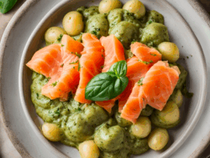 Gnocchi courgette saumon