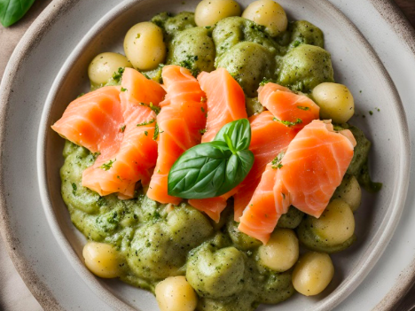 Gnocchi courgette saumon
