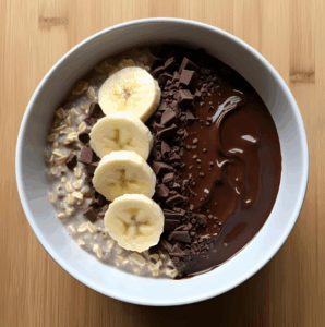 Overnight oats banane chocolat