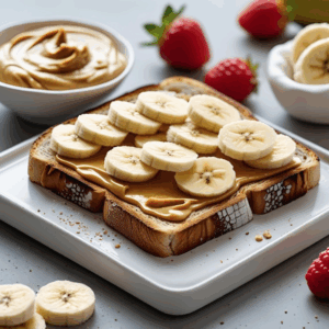 Tartines beurre de cacahuète banane