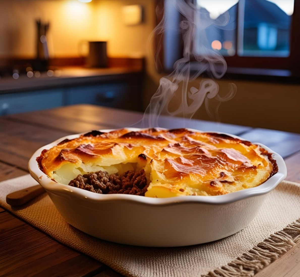 Hachis parmentier et salade verte